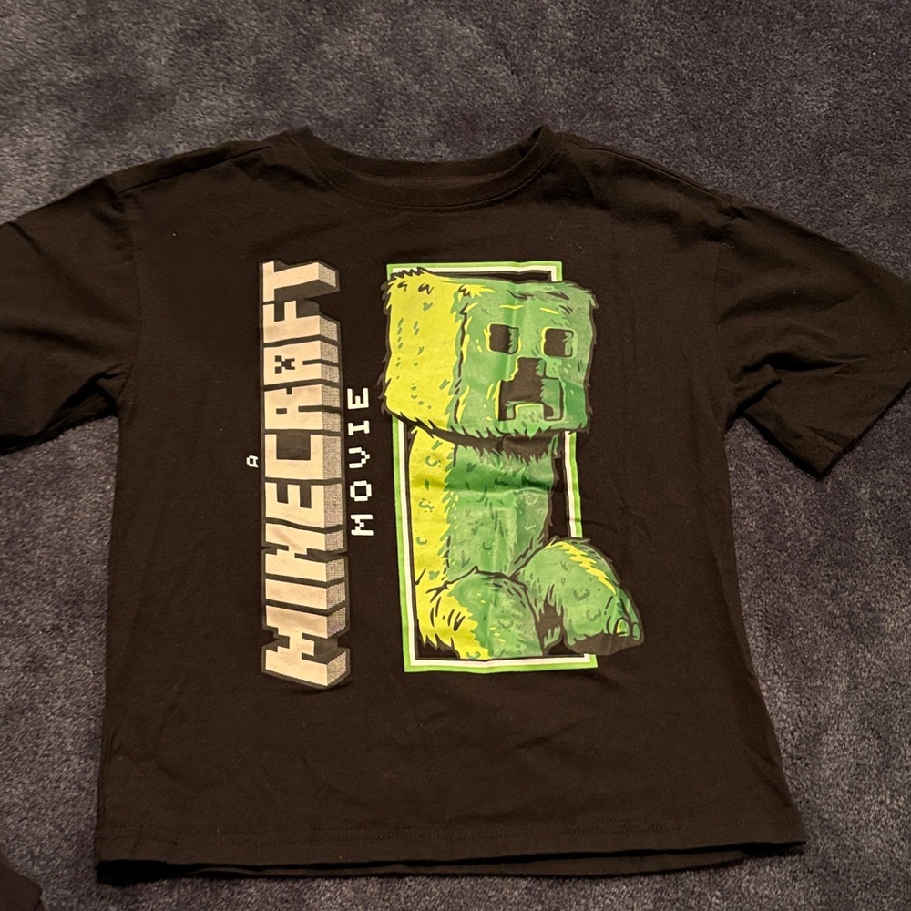 Black Minecraft Creeper Graphic Tee